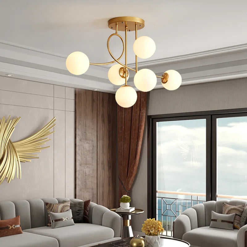 Modern Minimalist Nordic Gold LED Magic Bean Pendant Light