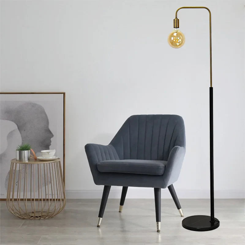 Creative Minimalist Brass LED Floor Lamp