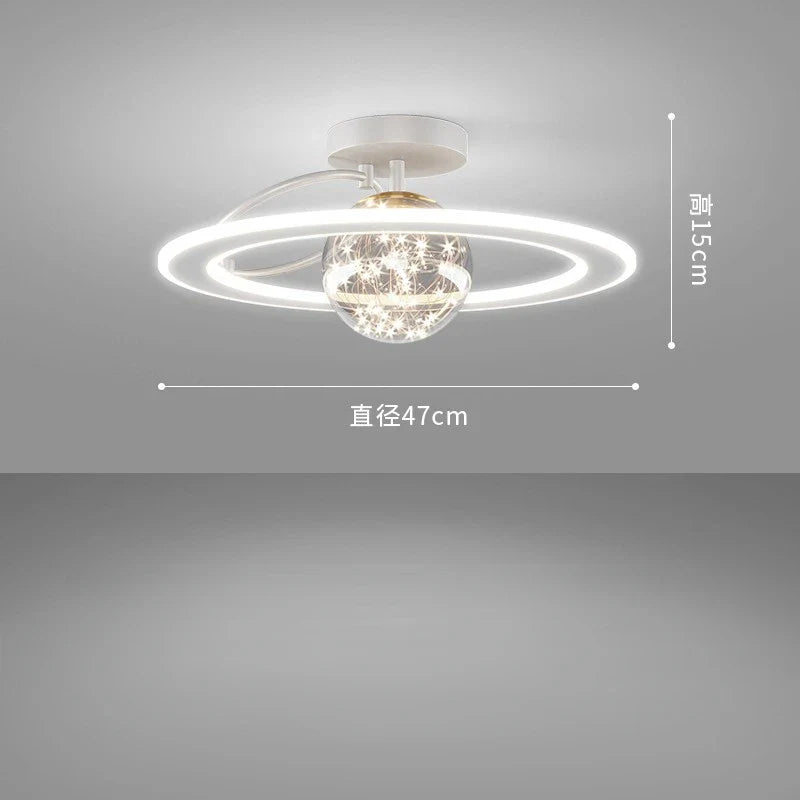 Luxury Modern LED Chandelier with Gold Glass Spheres