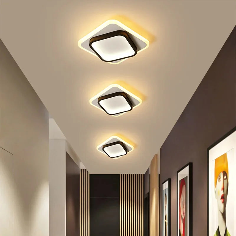 Modern LED Indoor Ceiling Light for Hallways, Stairs, and More