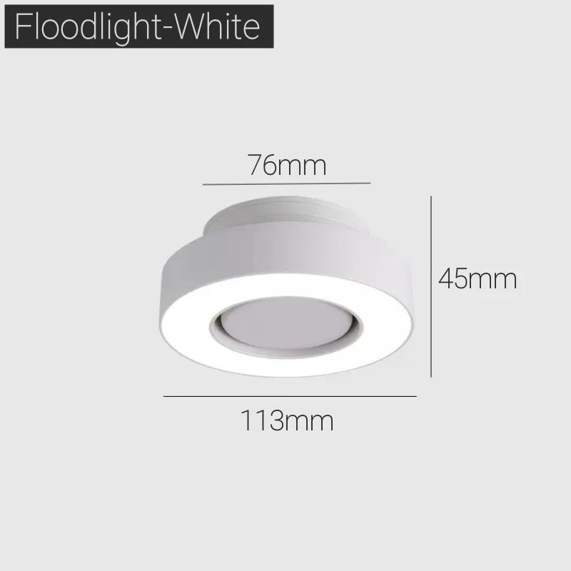 Adjustable Anti-Glare LED Ring Surface-Mounted Spotlight