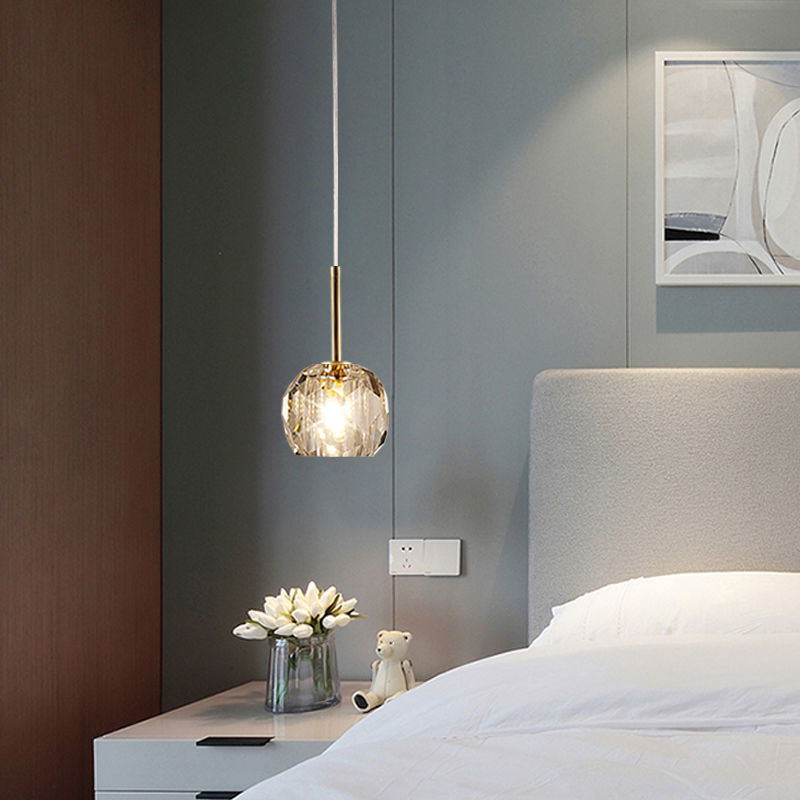 Modern LED Pendant Light with Crystal Shade - Ansley
