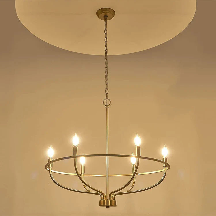 Vintage Industrial Iron 6-Head Pendant Light for Home Decor
