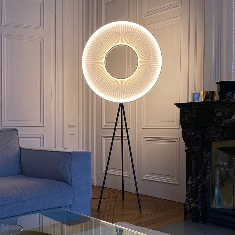 Creative Nordic Floor Lamp with Pleated Fabric