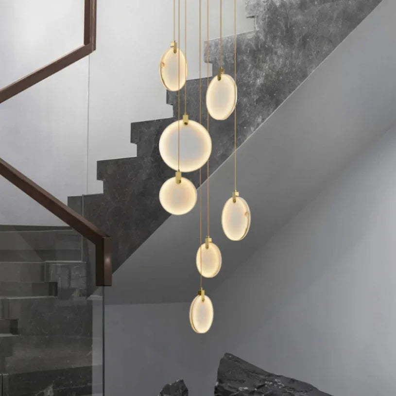 Modern Marble Pendant Light for Round Decor