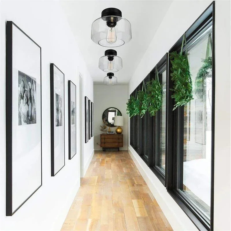 Modern Nordic Glass LED Ceiling Light for Home Decor
