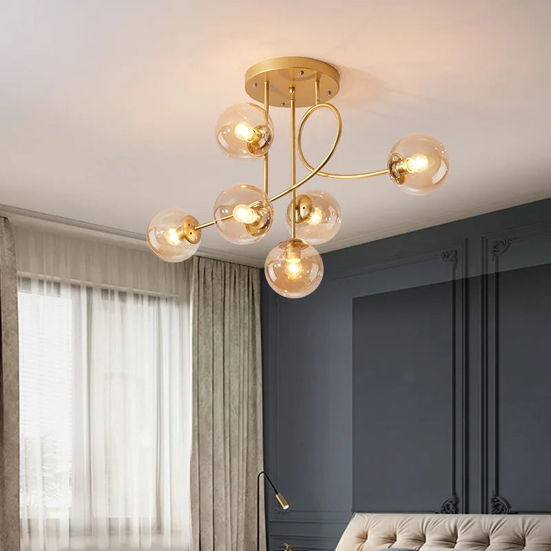 Modern Minimalist Nordic Gold LED Magic Bean Pendant Light