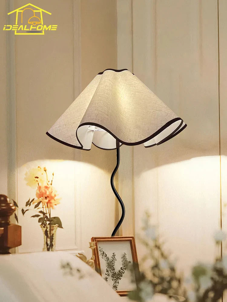 Modern Floral Fabric Floor Lamp