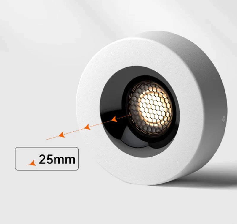 9W COB LED Surface-Mounted Downlight - White Ceiling Spot Light