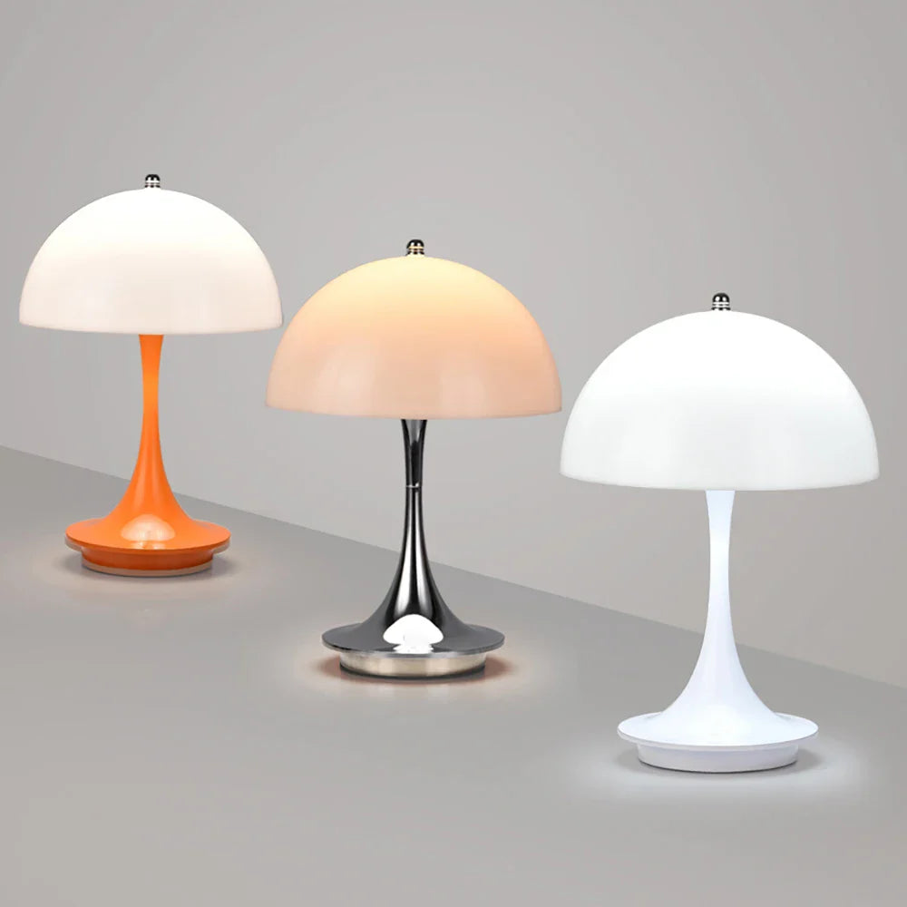 Colorful Transparent Lampshade Table Lamp for Bedroom, LED Rechargeable Night Light, Decorative Desk Lamp for Restaurant