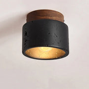Italian Black Travertine Spot Ceiling Light