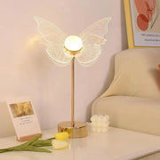 Retro Gold Acrylic Butterfly Table Lamp - LED Desk & Decor Light