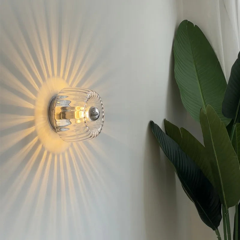 Bauhaus Glass Wall Sconce with Wall Effect
