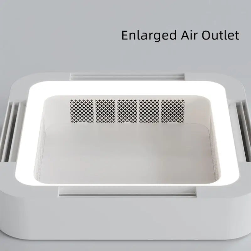 Smart White Square Ceiling Fan with App Control