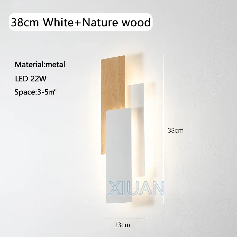 Modern Natural Wood Wall Sconce
