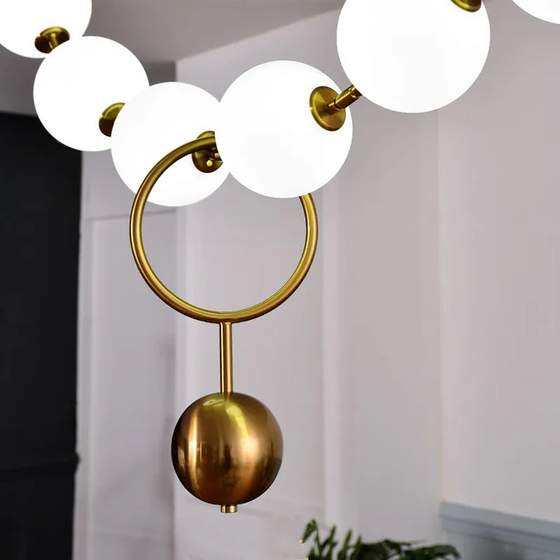 Italian Designer CC 10 LED Glass Ball Pendant Light