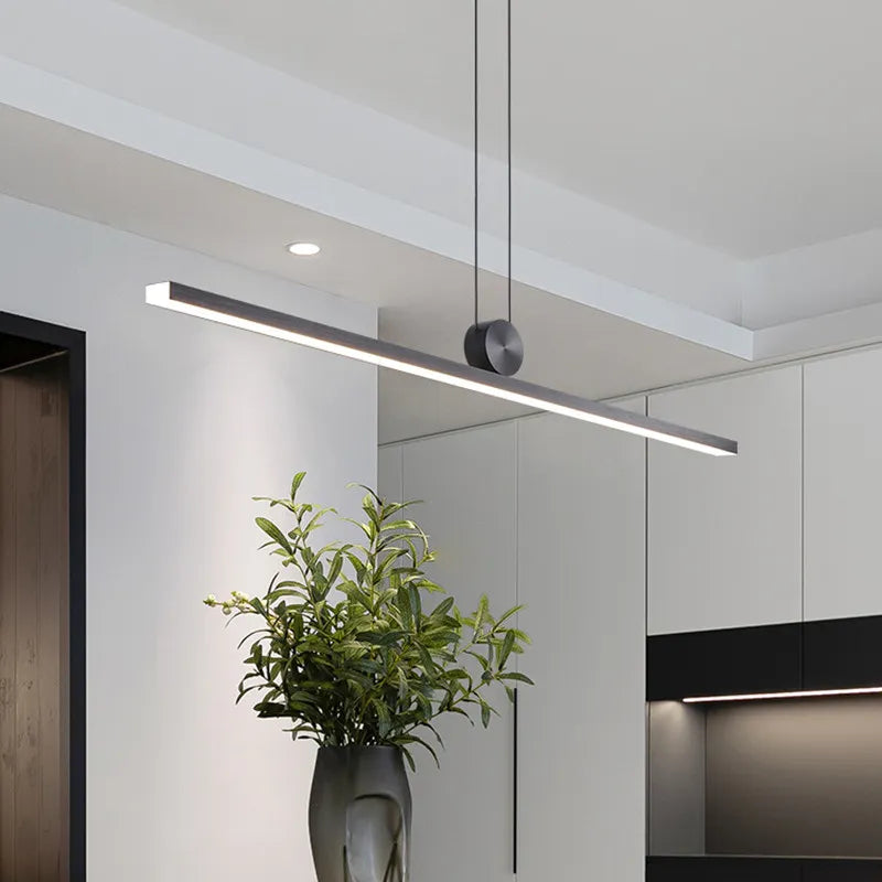 Modern Minimalist LED Pendant Lights for Living Room, Dining Room, Kitchen - Black Chandelier Home Decor