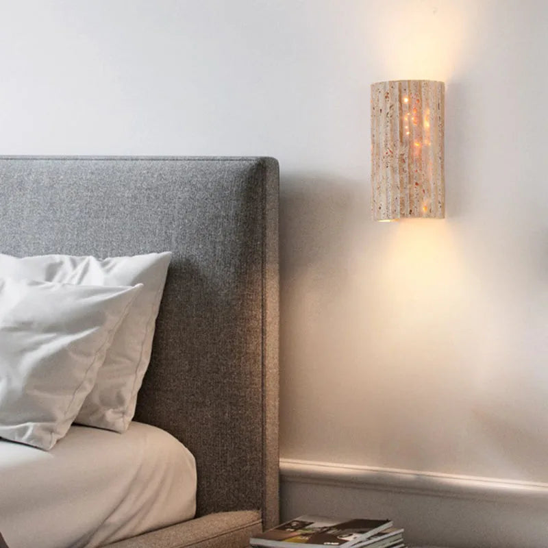 Artistic Natural Stone Wall Light Fixture for Ambient Lighting