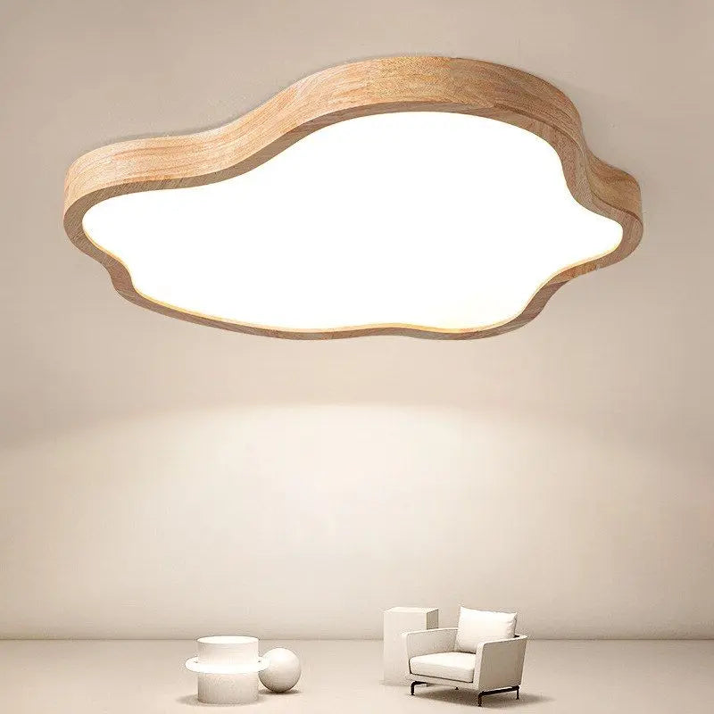 Modern Nordic Wood Cloud Shaped LED Ceiling Light