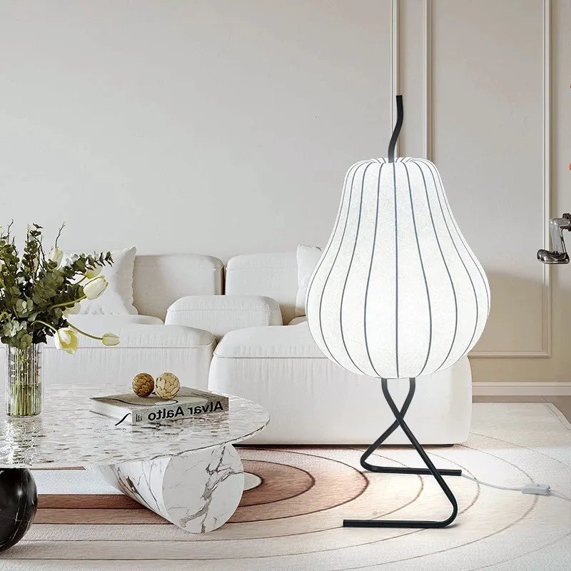 Japanese Silk Wabi Sabi Floor Lamp for Creative Home Decor