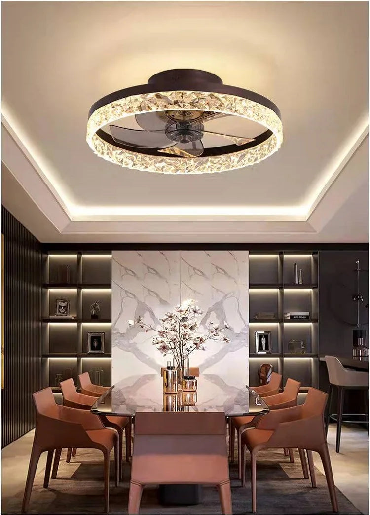 Quiet Decorative Ceiling Fan with Remote Control and Light