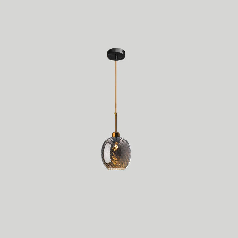 Modern Water Grain Glass LED Pendant Light for Home Decor