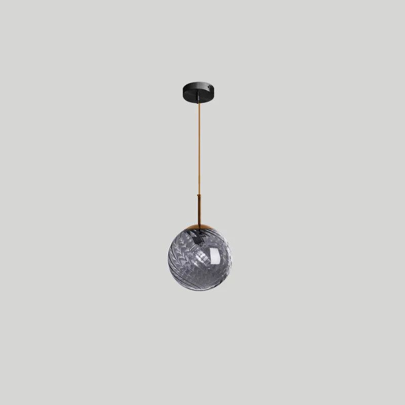 Modern Water Grain Glass LED Pendant Light for Home Decor