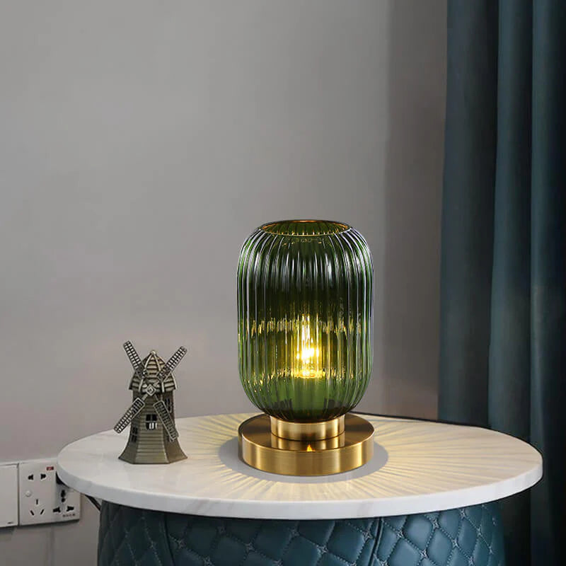 Nordic Pumpkin Glass Table Lamps for Study & Bedroom Décor
