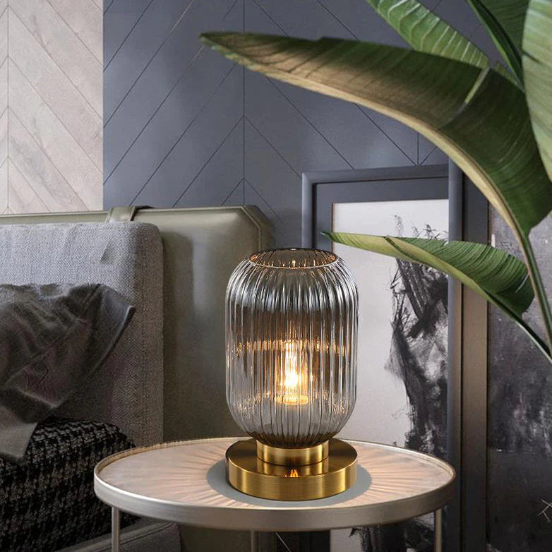 Nordic Pumpkin Glass Table Lamps for Study & Bedroom Décor
