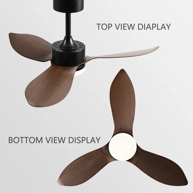 Modern Ceiling Fan with Remote Control and Integrated Lights