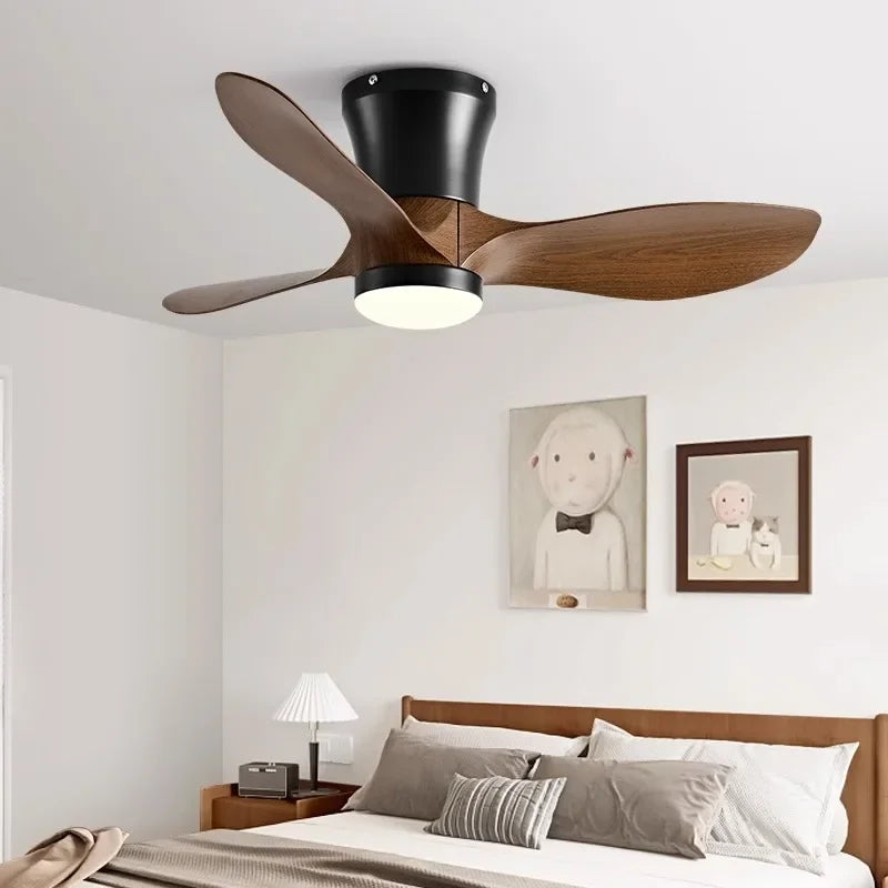 Modern LED Ceiling Fan with Remote Control and Synchronization