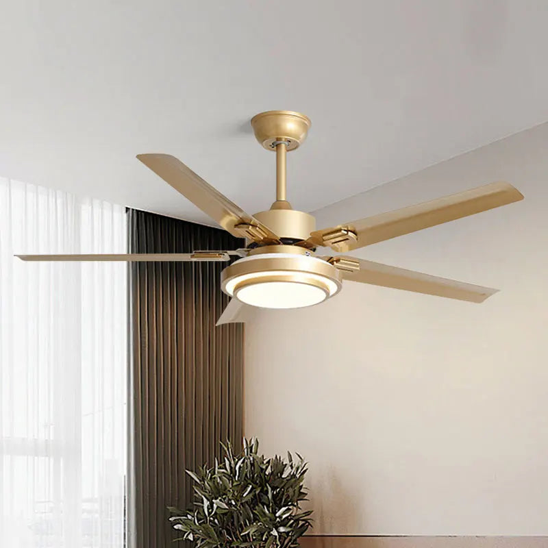 Modern Ceiling Fan Light with Remote Control and LED Lighting