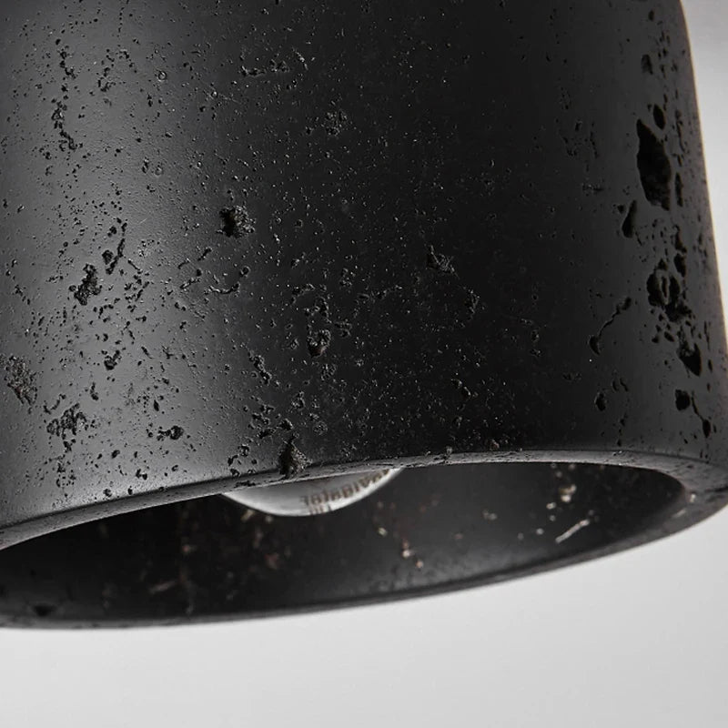 Italian Black Travertine Spot Ceiling Light
