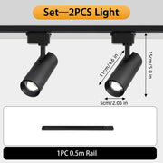 Adjustable Intensity Modern Rail Spot Light for Interior Design