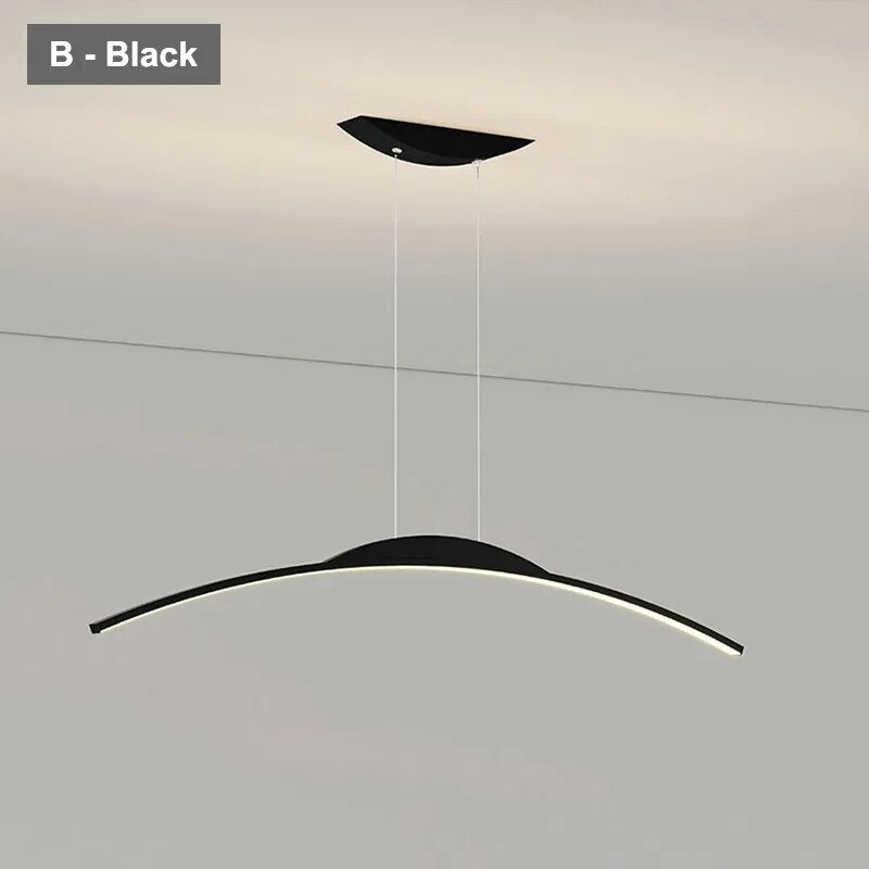 Curved Nordic Pendant Light for Kitchen Bar