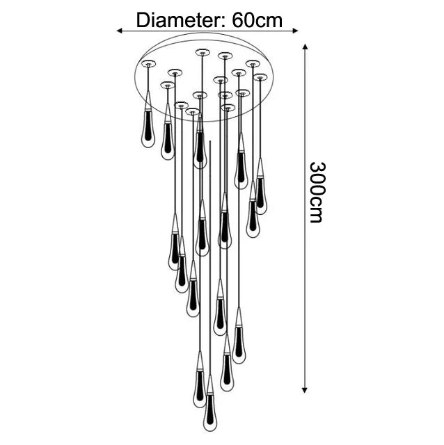 Crystal Water Drop Chandelier for Home Decor