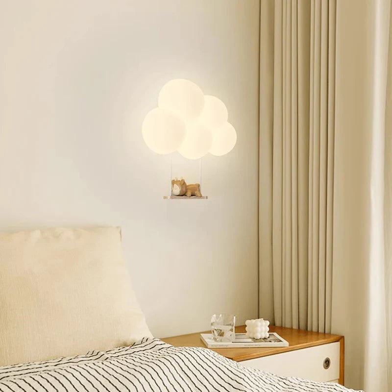 Minimalist LED Wall Appliques - Monkey, Rabbit, Cloud for Kids