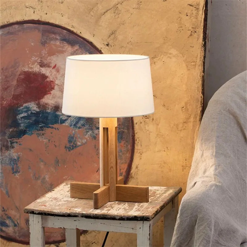 Wabi Sabi Wooden Floor Lamp for Modern Interior Decor