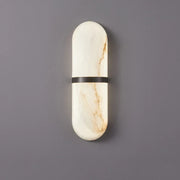 18W LED Wall Sconce - Semi-Cylinder Marble Imitation