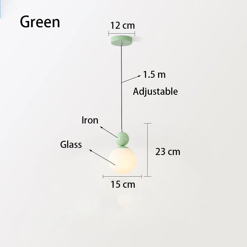 Modern Glass Pendant Light for Cafe Bar Counter