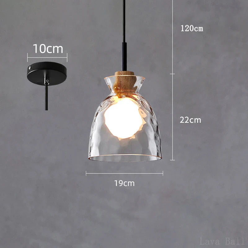 Nordic Suspension Light with Glass Shade for Restaurants
