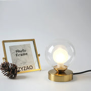 Gold Glass Globe Desk Reading LED Table Lamp