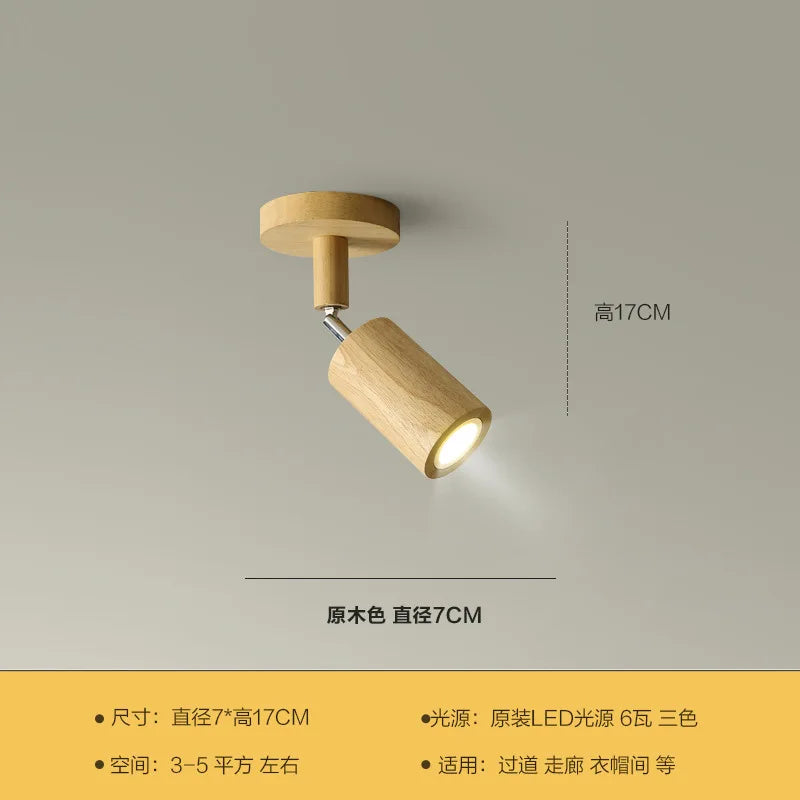 Elegant Walnut Spotlights for Stylish Indoor Lighting