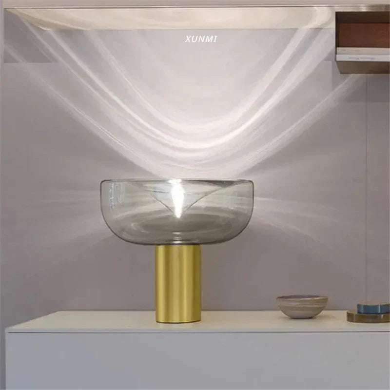 Modern Decorative Glass Radar Design Bedside Lamp