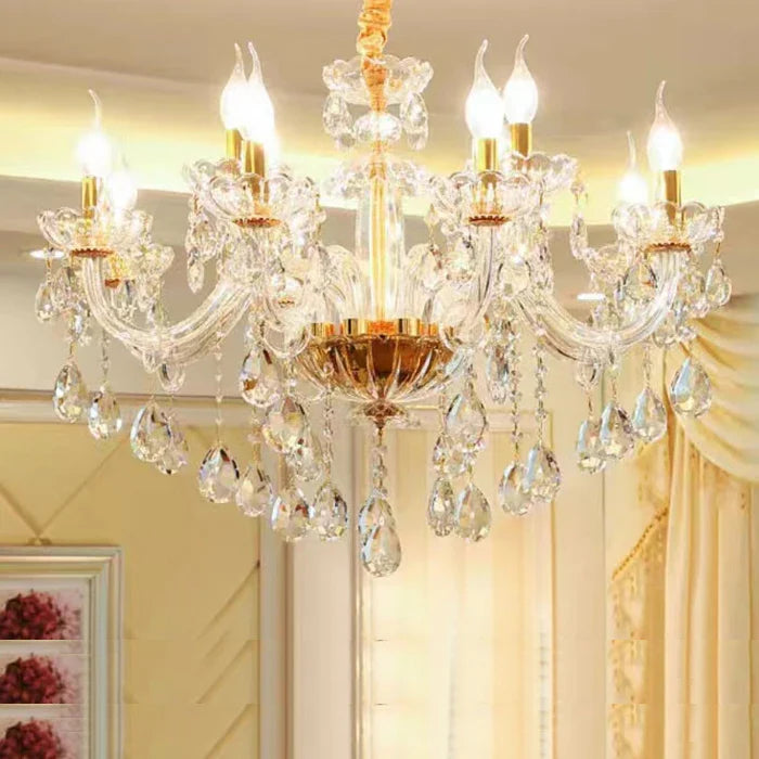 European Transparent Crystal Chandelier for Luxurious Lighting