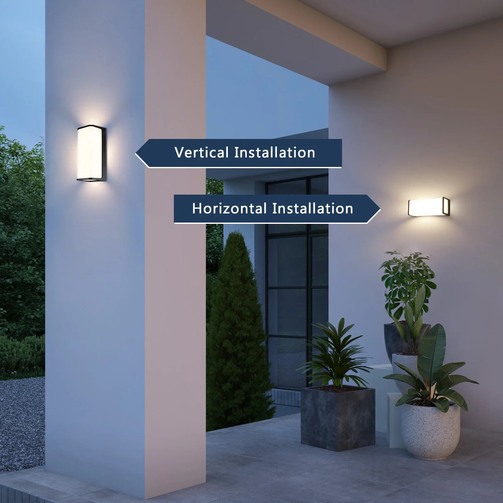 Modern Waterproof LED Outdoor Wall Sconce for Balcony, Garden, and Porch Lighting