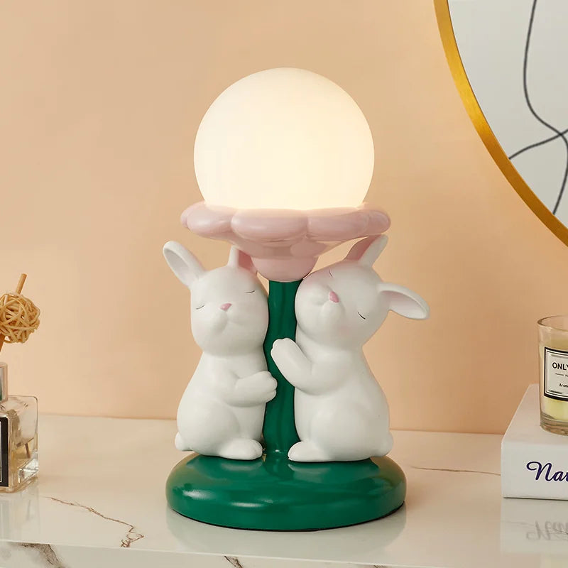 Cute Kawaii Rabbit Desk Lamp for Girls and Weddings