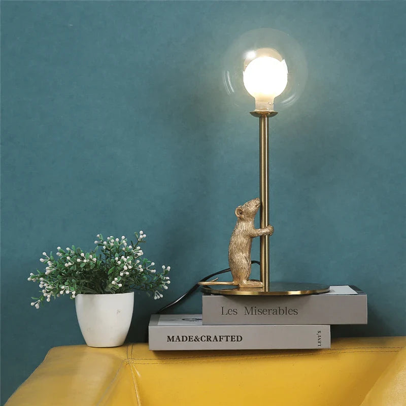 Modern Mouse Resin Floor Lamp with LED - Creative Decor