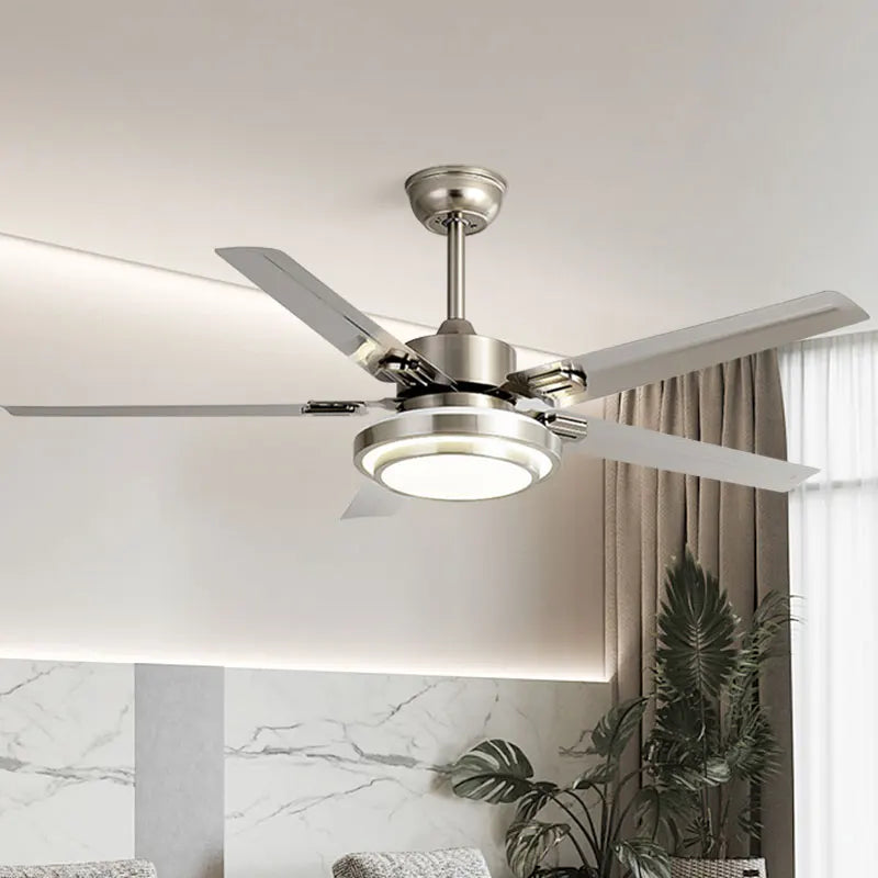 Modern Ceiling Fan Light with Remote Control and LED Lighting