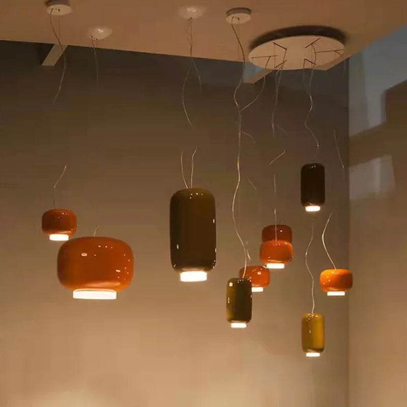 Italian Glass Pendant Light for Bars and Restaurants